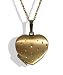 9ct Gold Diamond Cut Heart Locket & Chain.