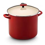 Rachael Ray Enamel On Steel 12-Quart Stockpot Red Discount