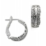 Bridge Jewelry Sterling Silver Clip Hoop Earrings