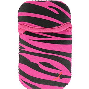 Exotic Flex Vertical Pouch Case (Hot Pink / Black Zebra) for Blackberry 8820