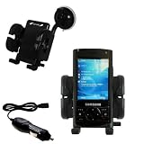 Samsung SCH-i760 Flexible Auto Windshield Holder with Car Charger - Uses Gomadic TipExchange