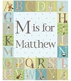 Personalized Alphabet Canvas Wall Art Boy
