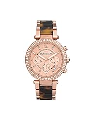 Michael Kors Womens MK5538 Parker Tortoise & Rose Gold-Tone Watch