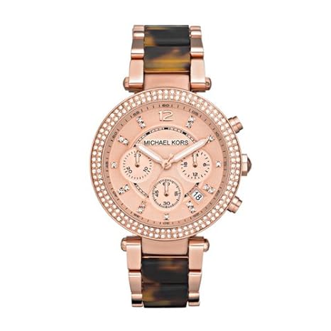 Michael Kors Women's MK5538 Parker Tortoise & Rose Gold-Tone Watch