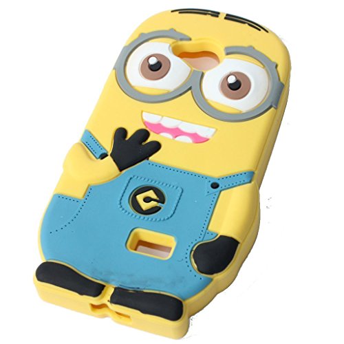 For LG Optimus F60 / Tribute LS660 Phone Case - Cute Despicable Me 2 for Minions Soft Gel Rubber Silicone Protection Skin Case Cover for LG Optimus F60 / Tribute LS660 (Two Eyes Blue) [MobileCentral]