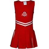Ohio State Buckeyes Toddler Girls Scarlet Cheerleader Dress (3T)