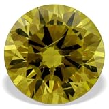0.18 Ctw Canary Yellow Round Loose Natural Diamond For Stud