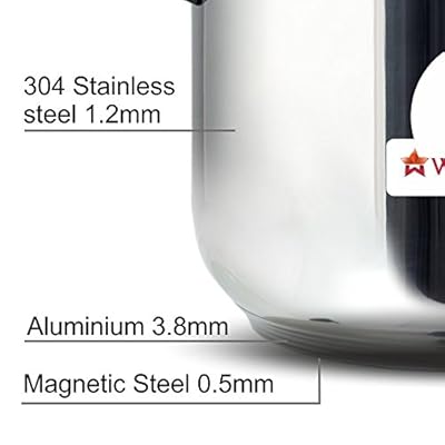 Wonderchef Secura Stainless Steel Pressure Cooker, 3 Litres, Silver