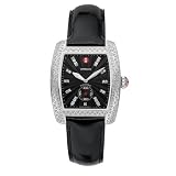 MICHELE Urban Diamond Black Diamond Dial Black Patent Leather by Michele