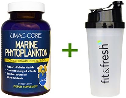 Best Umac-Core, Marine Phytoplankton, 90 Veggie Caps, Vitaminder, Power Shaker Bottle, 20 oz Bottle BUNDLE