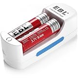 EBL 2 Pack 3.7V 3000mAh Li-ion Rechargeable 18650 Batteries with Charger