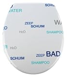 Wenko 18188100 WC-Sitz Water - rostfreie Edelstahlbefestigung, Duroplast