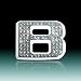 Crystallized Letter B Car Emblem