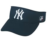 MLB ADULT New York YANKEES Home NAVY BLUE VISOR Adjustable Velcro TWILL New