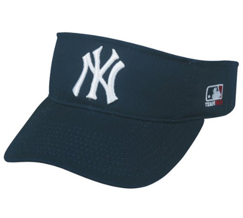 MLB ADULT New York YANKEES Home NAVY BLUE VISOR Adjustable Velcro TWILL New