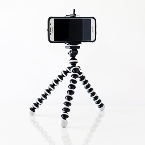 LEGZ- 10" Flexible Camera Tripod w/Universal Smartphone and Camera Attachments- For iPhone, GoPro, DSLR, Video Cameras - 30 Day Money-Back Guarantee