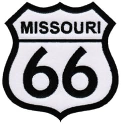 Route 66 Missouri Embroidered Patch Iron-On Highway Road Sign Biker Emblem