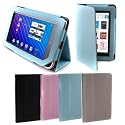 GMYLE(TM) Aqua Blue Leather Stand Case Cover Folio Portfolio for Nook Tablet