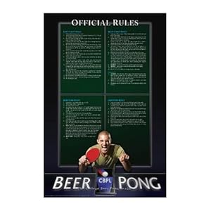 Amazon.com: (24x36) Beer Pong (Official Rules) Art Poster Print ...