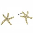 Goldtone Starfish Post Earrings Fashion Earrings