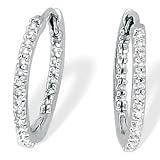 10k Gold Diamond Hoop Earrings