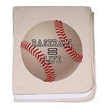 Baby Blanket Petal Pink Baseball Equals Life