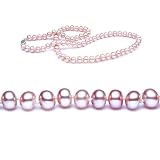 AugustinaJewelry Single Strand 18 Inch 6.0-7.0mm Lavender Semi-Round Freshwater Cultured Pearl Necklace