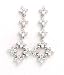 Diamond Earrings 0.84k G.V.V.S. Brilliant Diamonds on 18k White Gold Dangled with Post Earrings