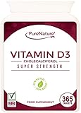 Vitamin D3 10,000 IU Double Strength Cholecalciferol 365 Easy to Swallow Vegetarian Tablets UK MADE|100% QUALITY ASSURED MONEY BACK GUARANTEE| Contributes to Healthy Bones, Blood Calcium, Teeth & Immune System SUPER SAVER PRICE + FREE UK DELIVERY