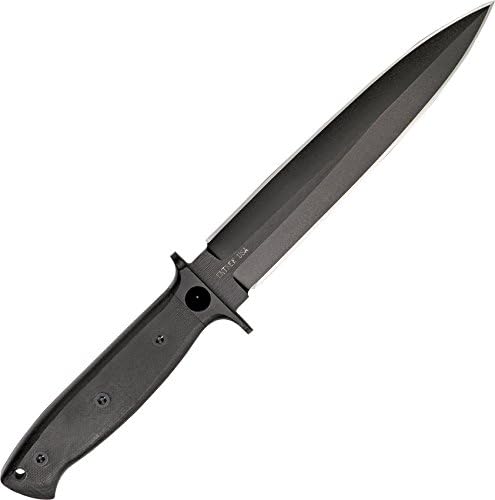 Entrek USA Close Combat MKII Fixed Blade Fighting Knife Black Blade