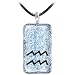 Holly Lynn Silver Aquarius Zodiac Dichroic Glass Necklace