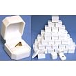 48 White Leather Ring Jewelry Gift Boxes Displays