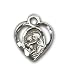 Sterling Silver St. Anthony of Padua Pendant with Sterling Silver Lite Curb Chain 18 inch