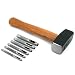 7 Hollow Leather Punches Hammer Leathercraft Belt Tools