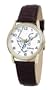 Disney Men's D068S003 Tigger Brown Leather Strap Watch