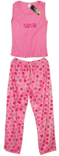 2pc Knit 'LOVE' Pajama Set - Pink - Medium