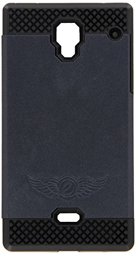 Eagle Cell Hybrid Dual Layer TPU Protective Hard Case Cover for Sharp Aquos Crystal 306SH - Retail Packaging - Black/Black