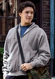 Cross Weave Full-Zip Hooded Sweatshirt