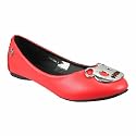 T.U.K. Flats METAL TEDDY FACE & BANDAGE 8045 red
