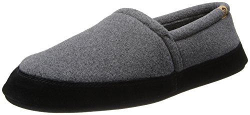ACORN Men's MOC Slip-On Loafer, Charcoal, Large/10.5-11.5 M US