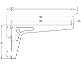ランプ印エレメントシステム棚受１０１０５－００１０１　　スガツネ工業
