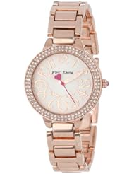Betsey Johnson Womens BJ00235-02 Analog Rose Gold Bracelet Watch