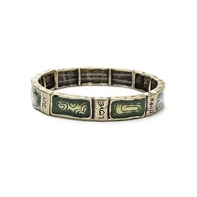 Inspirational Antique Style Friendship Love Hope Stretch Bracelet