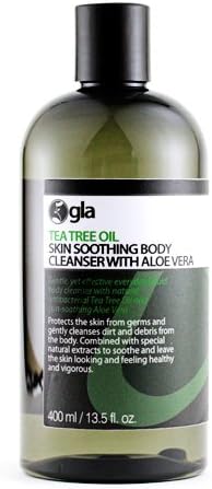 Gla Nature Tea Tree Oil Skin Soothing Body Cleanser with Aloe Vera 400 ml / 13.5 fl.oz