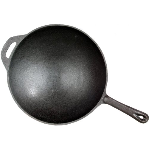 Cajun Cookware Woks 4 Quart Seasoned Cast Iron Wok