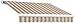 Awntech 8-Feet Key West Full-Cassette Right Motor with Remote Retractable Awning, 84-Inch Projection, Gray/Cream Multi