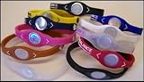 Power Balance Silicone Wristband, Clear/White, Small
