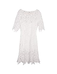 Sexy Lace Short Sleeves Mini-SILHOUETTESheath Cotton Above the Knee Short Club Dress/Party Dress/Mini Dress 
