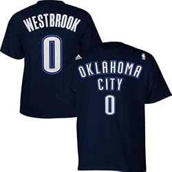 Oklahoma City Thunder Adidas Russell Westbrook Navy Player T-Shirt