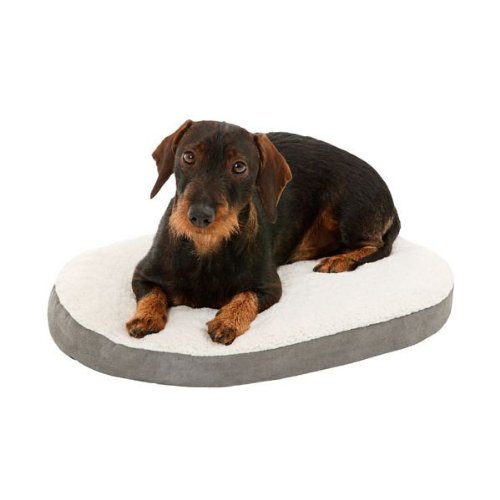 Karlie 61258 Ortho Bed, Oval Liegebett, grau 55 x 40 x 7 cm